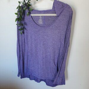 Lightweight Hooded Athletic Top with Thumb Holes